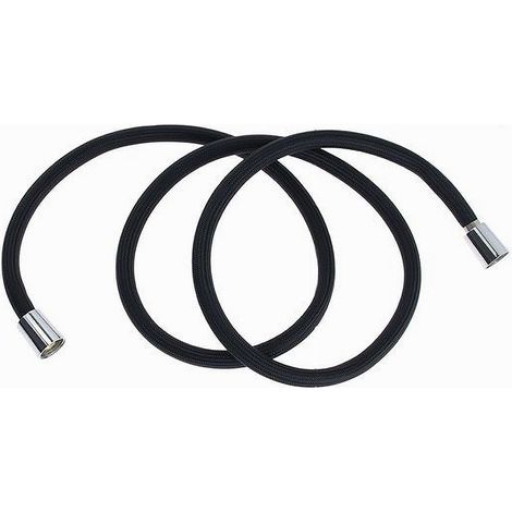 TRADE SHOP - Tubo Doccia Flessibile 1.8metri Nero Opaco 180cm Bagno Laccio Doccetta Box 87288 -