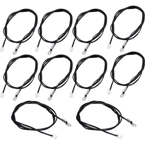 10 Stück NTC-Thermistor-Temperaturfühler, Rundanschluss, kaltgepresster Klemmenstecker, 1 Meter, 10 kΩ, B3950 (1/5)