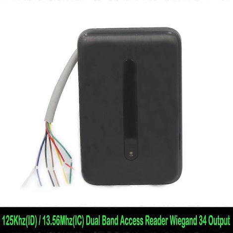 Système de contrôle d'accès avec lecteur de cartes à puce RFID 125 kHz et 13,56 MHz à double fréquence (sortie WG34). (1/5)