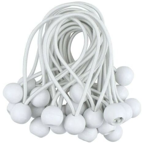 Alovez - 50 PCS. Cordon élastique à billes, tensionneur de bâche pour harnais d'extension de rideau pour pavillon, camping, tente, 10 cm (1/3)