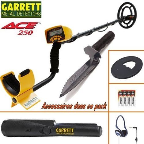 PACK : Détecteur de métaux Garrett ACE 250 + ProPointer II + Accessoires (1/3)