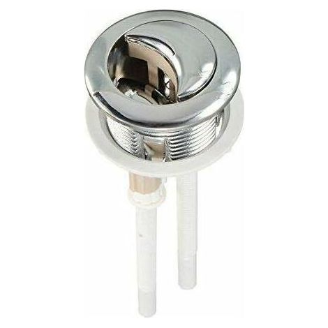 Double bouton de 38 mm pour la chasse d'eau des toilettes Pompes haute pression chromées Accessoires de toilette Outils inclus (1/5)