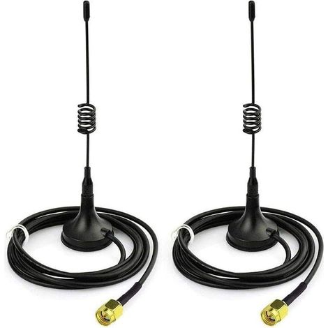 2 Antenne, 433 MHz, Gain 5DBI, Connecteur SMA mâle, Base magnétique, pour module sans fil (1/5)