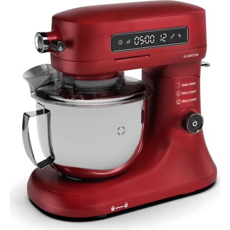 Klarstein Robot de cocina Chiara 1600 vatios 12 posiciones bol de acero inoxidable pantalla LCD incl. accesorios (1/5)