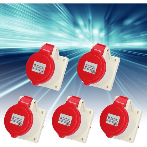 Prise industrielle encastrée ZNG-315 pour panneaux de générateur, 16A, 380-415V. (1/5)
