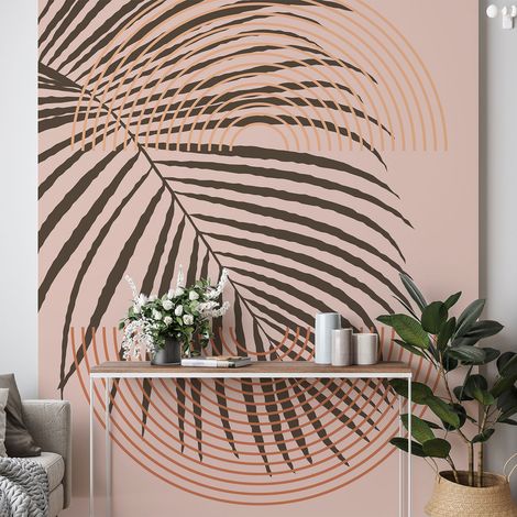 Papier peint panoramique - Feuille de palmier Design - 130 cm x 184 cm (1/4)