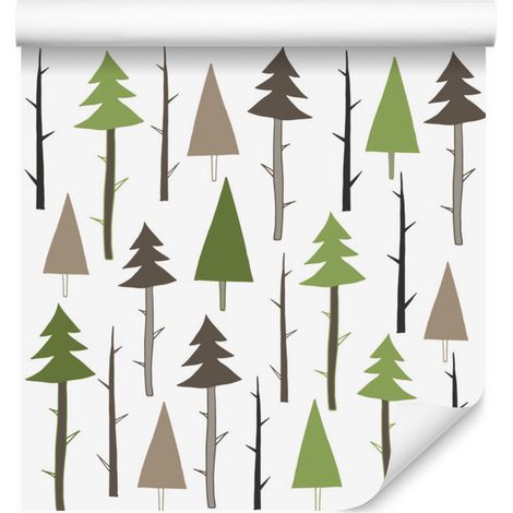 Papel pintado Bosque Verde y Ramas para Salón y Dormitorio 50x1000 cm (1/5)