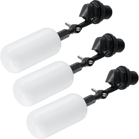 Lot De 3 Robinets À Flotteur À Bille 1/2", Vannes De Régulation Automatique Du Niveau D'eau Réglables Pour Réservoirs, Étangs Et Systèmes Hydroponiques (1/5)