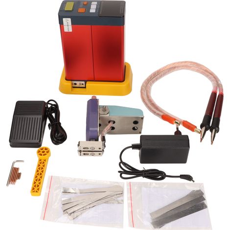 Poste de soudage par points à impulsions avec bras basculant, machine de soudage à énergie stockée AC100-240V, prise UE, outil de soudage professionnel pour métaux minces (1/5)
