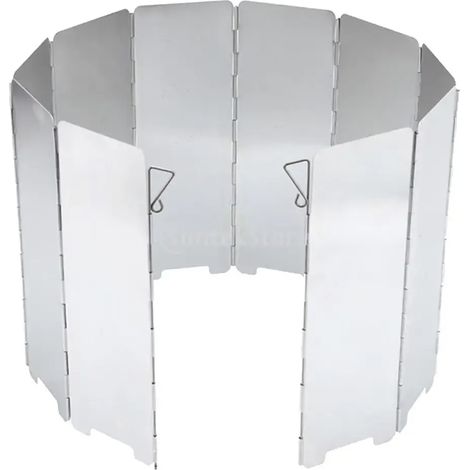 10 pare-vent pliables pour réchaud de camping, barbecue et pique-nique, adaptés aux réchauds de cuisine portables, pour le camping et la randonnée. (1/5)