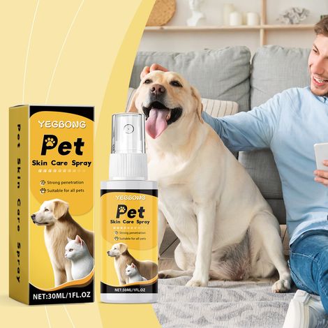 Spray de soin pour la peau des animaux - Soin doux pour les irritations cutanées des chats et des chiens, spray hydratant - 30 ml (1/5)