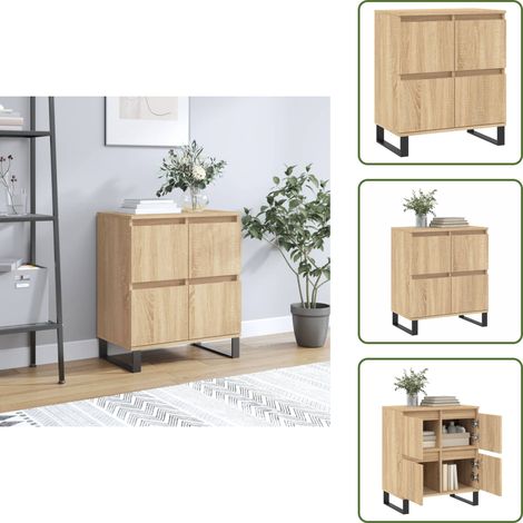 Sideboard Sonoma-Eiche 60x35x70 cm Holzwerkstoff - Schreibtisch - Wohnzimmermöbel - Sideboard - Holz Sideboard - Eiche Sideboard (1/5)