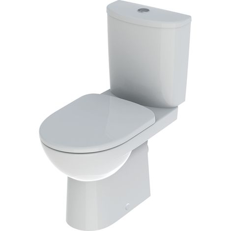 Geberit Selnova Close Coupled Toilet with Push Button Cistern - Soft Close Seat (1/4)