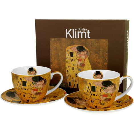 Juego de 2 tazas Klimt El Beso de 250 ml
