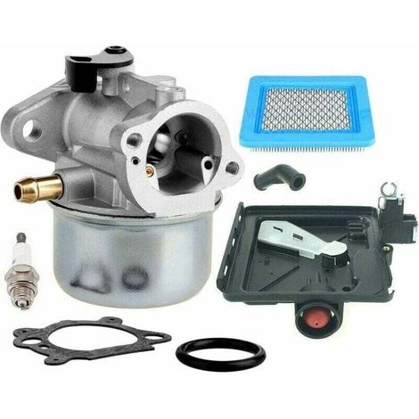 799868 Carburador compatible con Briggs & Stratton 498170, 799872, 694202, 497586, 498254, 790821 Carburador para Briggs & Stratton 14111 +795259 Limpiador de filtro de aire Base de imprimación de LEI (1/5)