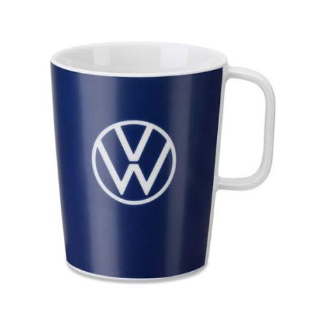 Volkswagen 000069601BR Tazza da caffè, Porcellana, Blu, con Logo VW, Bianco