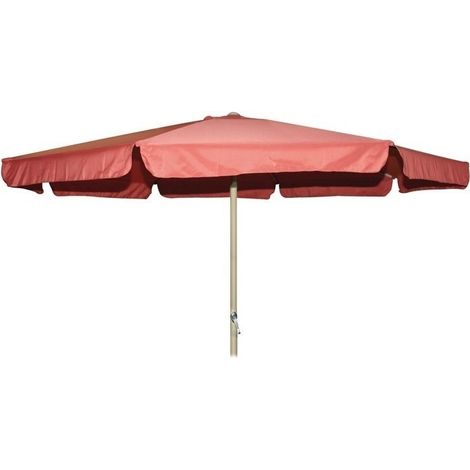 Ombrellone Da Giardino In Alluminio Telo Salmone Con Bordo Diam 400 Cm (1/5)