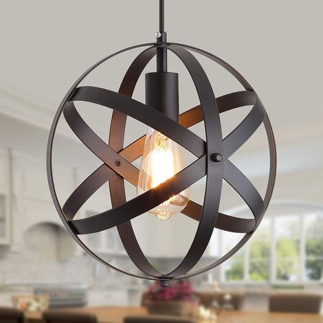 1 Suspension Luminaire, Design Vintage, Douille E27, Abat-jour Métal, Pour Salon Restaurant