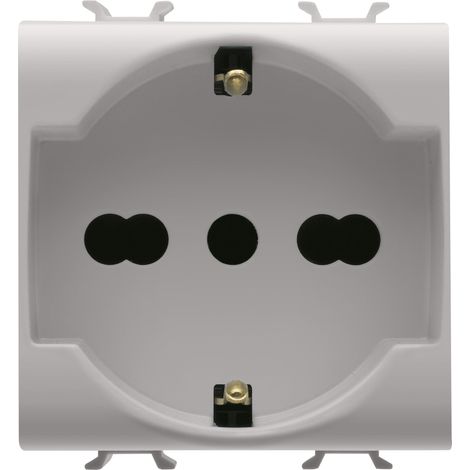 PRISE 2M 2P+T 16A P30-17 STD I/D BEIGE GEWISS GW13204