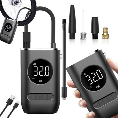 Compresseur d'air portable pour pneus, pour gonfler les pneus de vélo, de voiture ou de moto.-AquaForge
