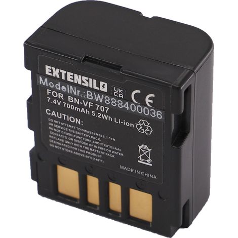 EXTENSILO 3x Akku kompatibel mit JVC GR-D245EG, GR-D245E, GR-D245, GR-D240EX, GR-D240EG, GR-D240E, GR-D240, GR-D239 Kamera (700 mAh, 7,4 V, Li-Ion) (1/4)
