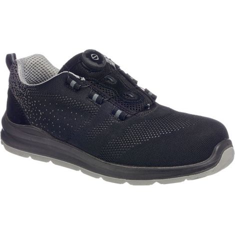 Zapatillas de Seguridad Portwest Compositelite S1P / Negro Gris / 36