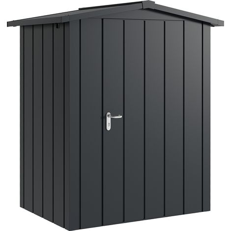 Hörmann Metall-Gerätehaus "Juno" mit Satteldach, JSD1 - Modern, 166 x 118 cm (B x T), anthrazit, 1-flüglige Tür, Anschlag rechts (1/5)