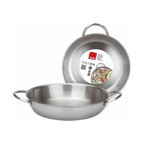 ibili Prisma Plato redondo plateado 14 cm acero inoxidable
