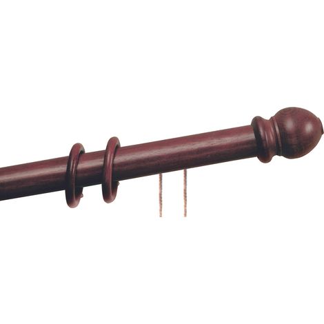SCORRITENDA A CORDA IN LEGNO Ø mm. 35 col. Noce cm. 200