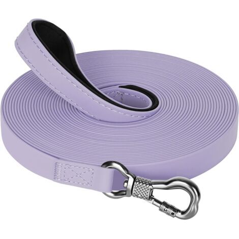 BUNTHAUS Longe pour Chien, 5M Laisse de Dressage étanches pour Chiens, Laisse pour Chien avec Mousqueton Verrouillable, Longe Robuste pour Petits, Moyens et Grands Chiens, Violet (1/5)