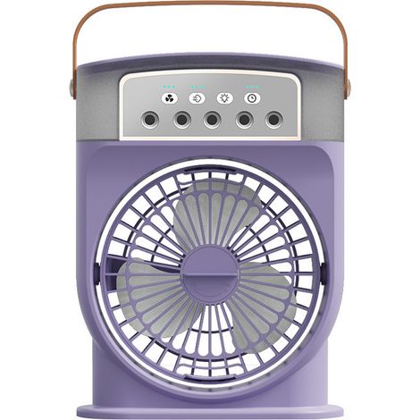 Climatiseur Portable Silencieux 4 en 1, Ventilateur Brumisateur Eau, Climatiseur Mobile sans Évacuation, Mini Climatiseur,avec Minuterie (Violet) (1/5)