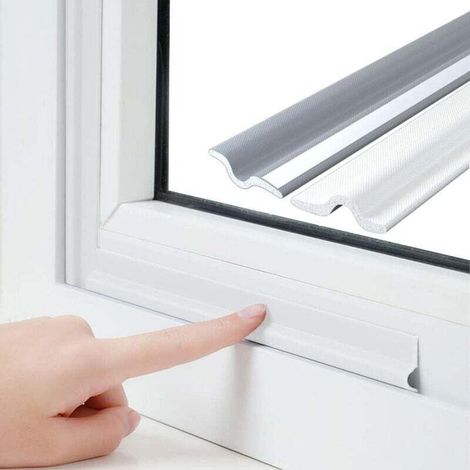 5m Blanc Joint de Fenetre Isolant Phonique Boudin Porte,Bande Etancheite Anti Poussiere pour Fenetre en Mousse PU Autocollante,Anti Bruit Coupe Vent pour Fenetres Coulissante et Bas de Porte (1/4)
