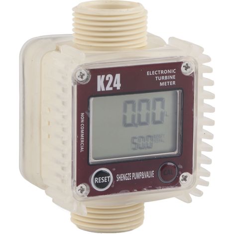 1 Stück K24 digitaler Turbinen-Durchflussmesser für Diesel, Chemikalien, Flüssigkeiten und Wasser (1/5)