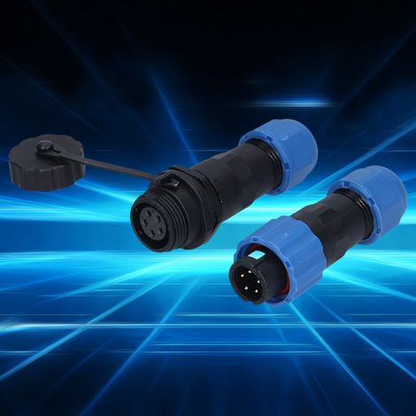 Prise et fiche étanches SP13 pour l'aviation, avec connecteurs mâle et femelle IP68 et connecteur étanche à 5 broches. (1/5)