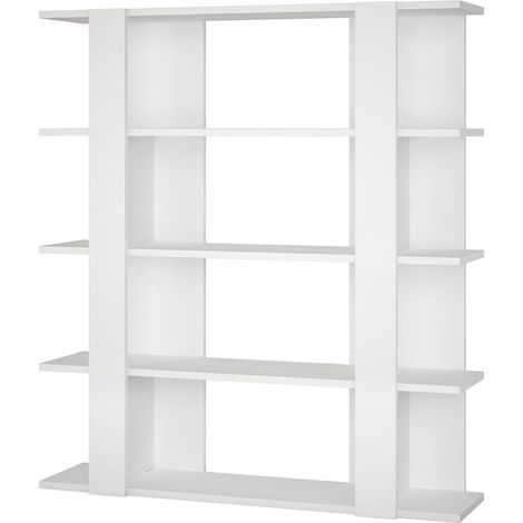 Etagère avec 4 espaces. Couleur Blanc. (Hauteur 122 cm/Largeur 110 cm/Profondeur 29 cm) (1/4)