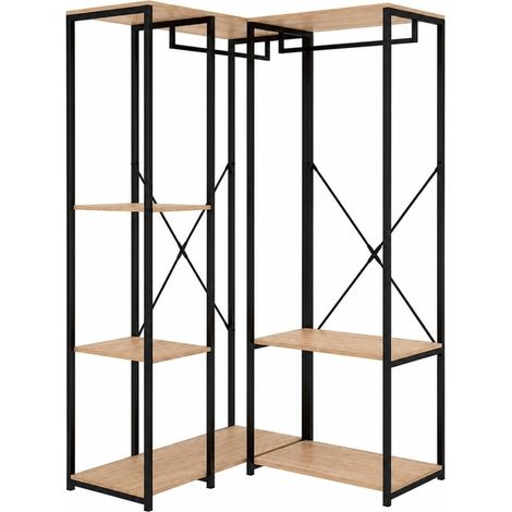 Modulo Cabina Armadio Angolare Towwer - Naturale / Nero (1/5)
