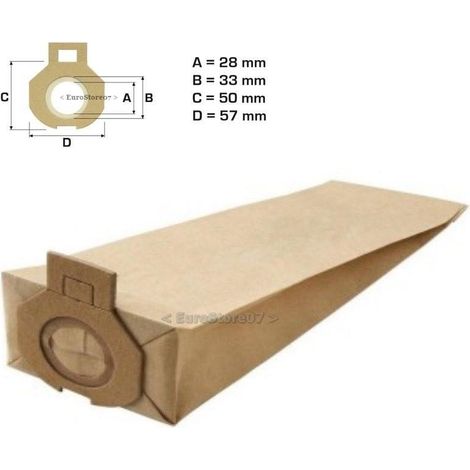 8 SACCHETTI ASPIRAPOLVERE  ADATTI  SB 9091 SEVERIN MADE IN ITALY IM 16 (1/2)