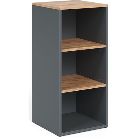 Mobiletto midi Viktor, Antracite/quercia dorata, 40.2 x 88.2 cm, Vicco