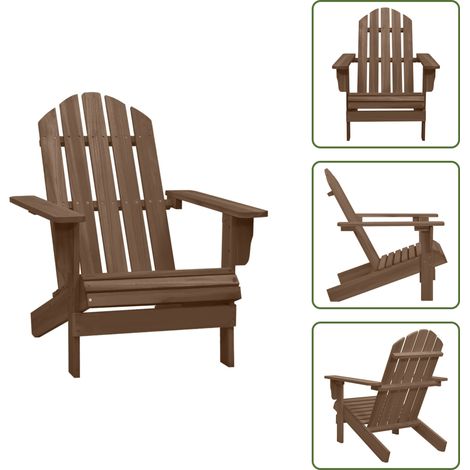 The Living Store Gartenstuhl Holz Braun - Vintage Sessel (1/5)