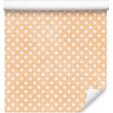 Carta da parati con stelle color crema, formato medio, per soggiorno e camera da letto, 50x1000 cm (1/5)