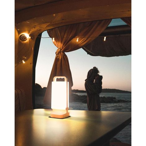 Lampe de camping solaire rechargeable – luminosité réglable – batterie 6000 mAh, 10 heures d'autonomie. (1/5)