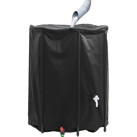 Contenitore per acqua, capacità 750 litri, design resistente e pieghevole, verde militare. (1/2)