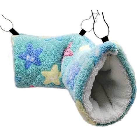 Small Animal Hanging Starfish Tunnel Hamster Super Soft Plush Tunnel Hammock (green) (1/5)