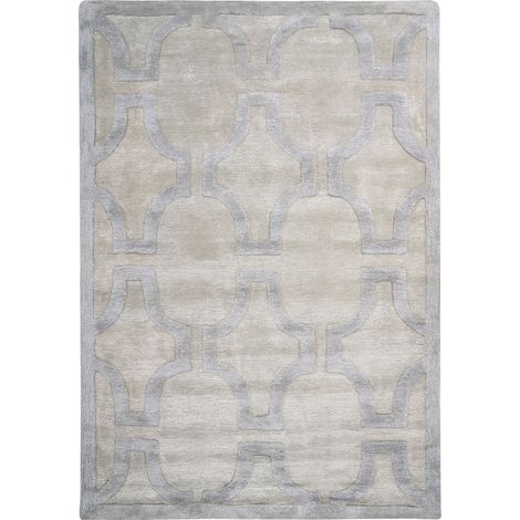 Tappeto di forma rettangolare beige e grigio 160 x 230 cm Gwani (1/5)