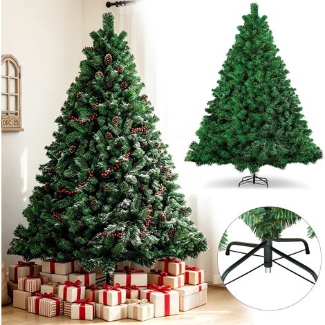 TolleTour Árbol de Navidad artificial de 210 cm con 950 ramas de PVC, árbol con soporte, árbol de Navidad artificial verde (1/5)