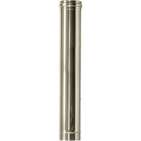 Tubo de humos de pared doble aislado de acero inoxidable DN 300/350, longitud 1 m