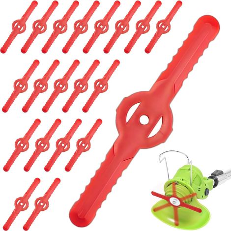 100 Lames Coupe Bordure,Plastique 14cm,Dents Vagues,Rouge,Jardin Parc Ferme (1/5)