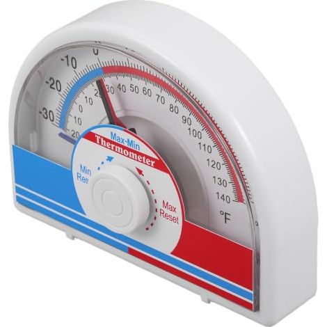 Thermomètre mural intérieur/extérieur GRADENEVE, haute précision, large plage de mesure, en plastique et métal, pour chambre et jardin. (1/5)