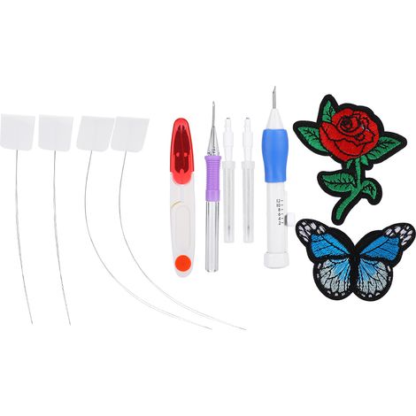 Kit de Pointe à Puncher + [Sans Marque] + Modèle Interchangeable + Acier Inoxydable Poignée TPR Ergonomique 3 Tailles (1/4)