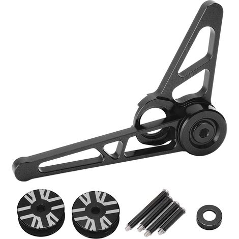 CNC-gefräster Kettenspanner aus Aluminiumlegierung für 6-Gang-Fahrräder mit Schaltwerk, Schwarz (1/5)